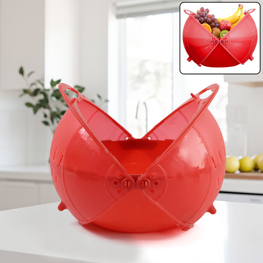 2145  Plastic Revolving Multi Functional Rice Vegetable Fruit Wash Basket Bowl (Multi Colour)