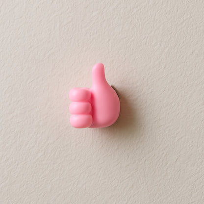 Pink Multifunctional Multi Functional Hand Shape Wall Clip Hanger Keys Cable Holder