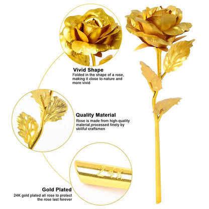 Golden Rose  Necklace Set Perfect Gift Set
