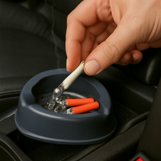Oblivion Durable Plastic Ashtray With Wide Bowl And Triple Cigarette Holder Slots (1 Pc)