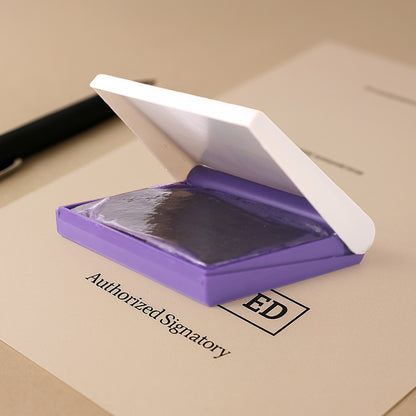 Yasu Plastic Stamp Pad Violet Ink Quick-dry Refillable Pad (1 Pc)
