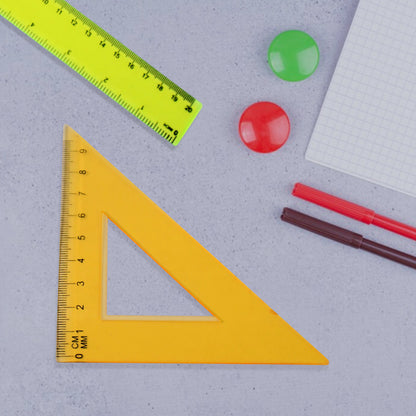 4-piece Geometry Set Triangle Ruler Protractor Straight Ruler