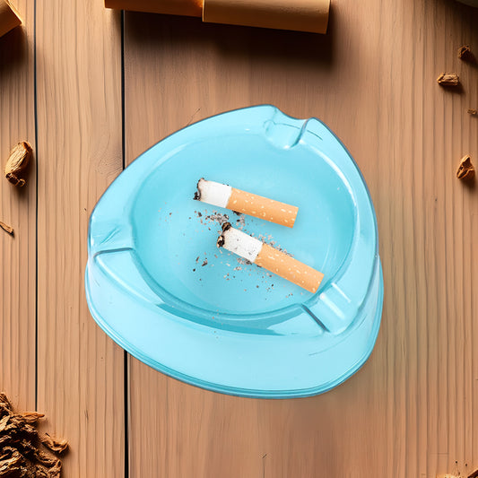 Oblivion Heavy-duty Transparent Plastic Ashtray With Triple Rest Slots  Anti-slip Base (1 Pc)