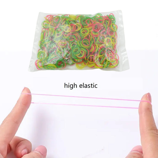 4354 Rubber Band For Officehome And Kitchen Accessories Item Products Elastic Rubber Bands Flexible Reusable Nylon Elastic Unbreakable For Stationery School Multicolor (0.5 Inch  50 Gm)