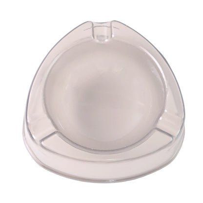 Oblivion Transparent White Ashtray With Cigarette Holder Grooves  Modern Smoke Disposal Tray (1 Pc)