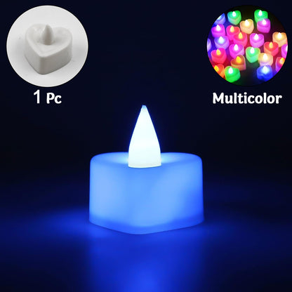 Led Tealights Smokeless Plastic Decorative Candles (Pack Of 1  Multicolor)