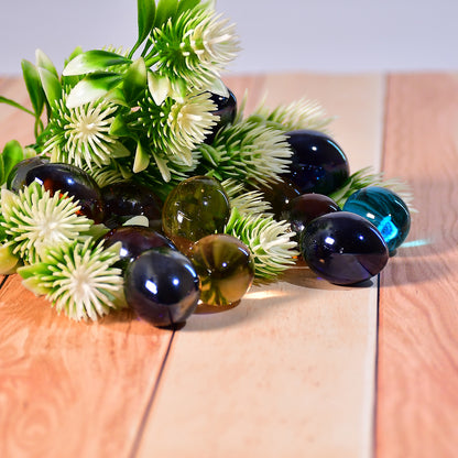 4013 Glass Gem Stone Flat Round Marbles Pebbles For Vase Fillers Attractive Pebbles For Aquarium Fish Tank.