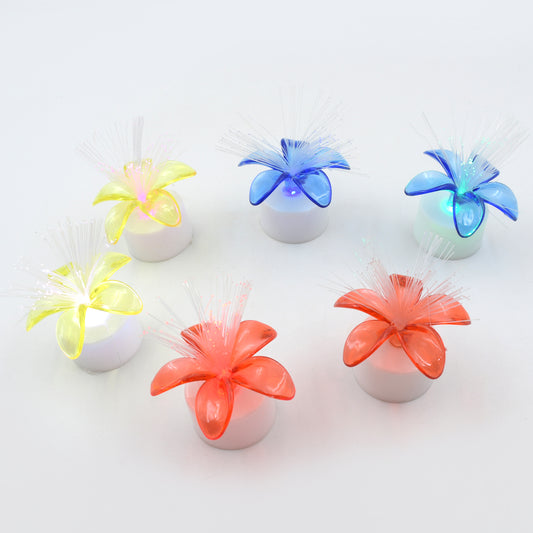 6237a Fiber Optic Light Mini Color Change Led Table Centerpieces  Light Up Candle - Pack Of 6