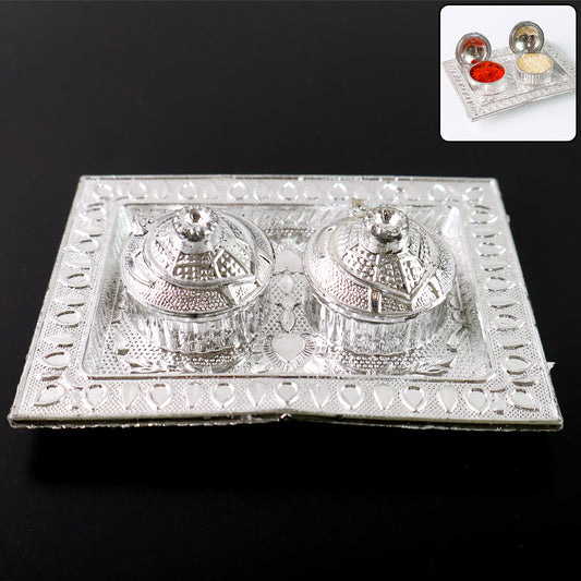 Tray Shape Special Puja Thali (1 Pc  Mix Design)