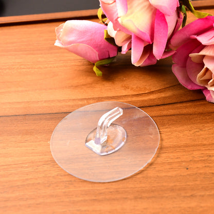 Transparent Wall-mount Adhesive Hook With Strong Grip (1 Pc)
