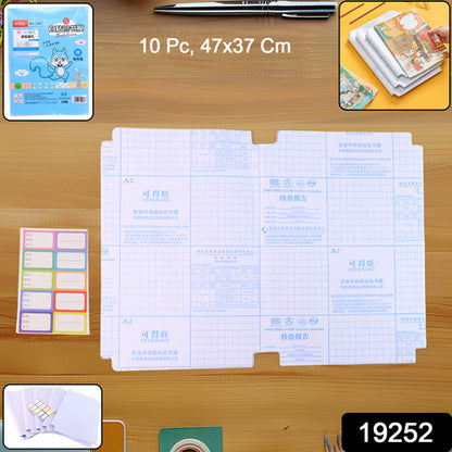 Transparent Book Cover (10 Pcs Set)