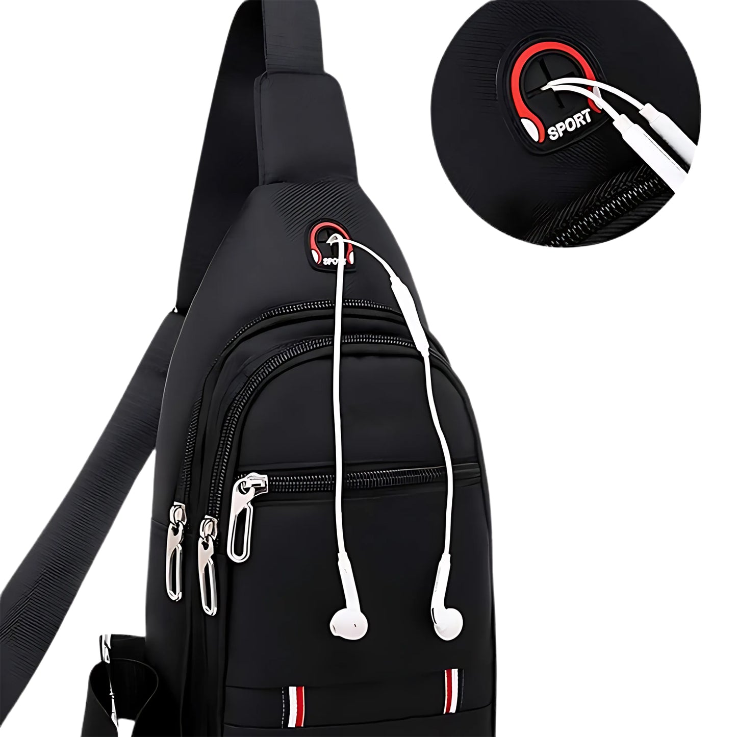 Multipurpose Crossbody Chest Bag For With Usb Charging Port
