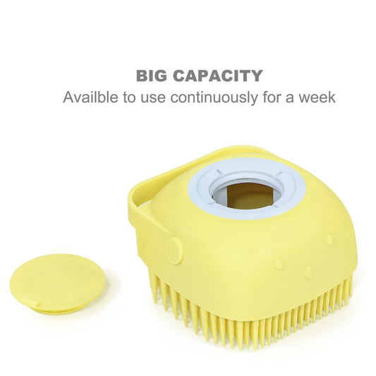 1348b Silicone Massage Bath Body Brush With Shampoo Dispenser