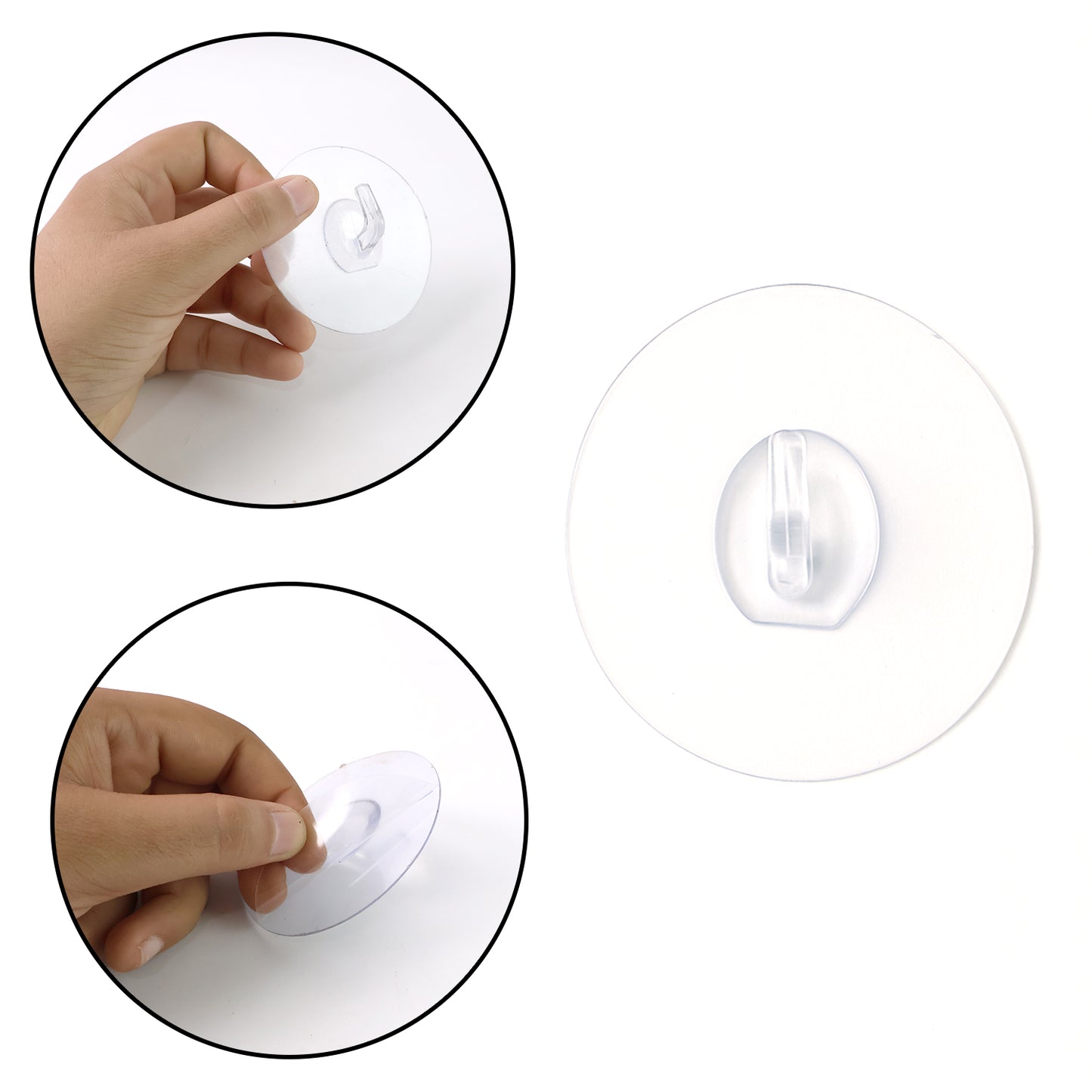 Transparent Wall-mount Adhesive Hook With Strong Grip (1 Pc)