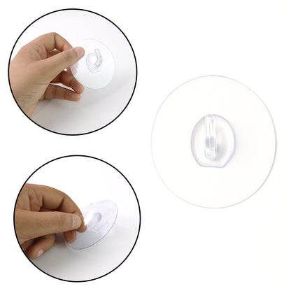 Transparent Wall-mount Adhesive Hook With Strong Grip (1 Pc)