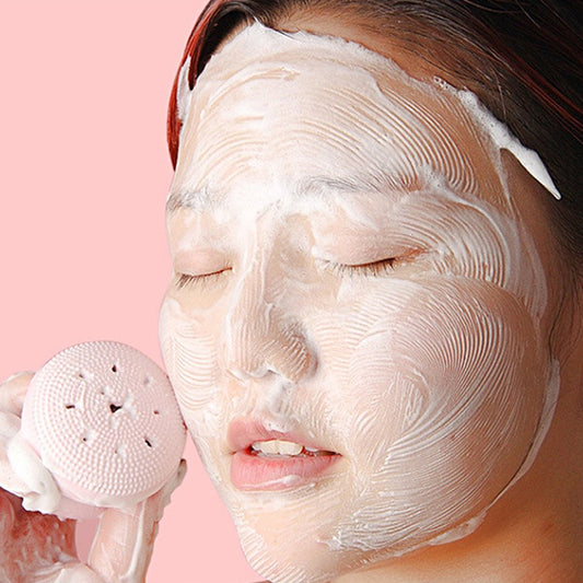 1671 Facial Cleansing Brushes Cute Octopus Shape Silicone Face Scrubber Massager Skincare Tool (1pc)