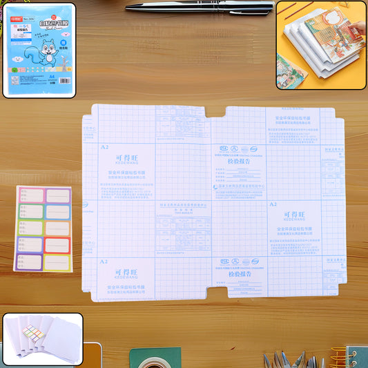 Transparent Book Cover (10 Pcs Set)
