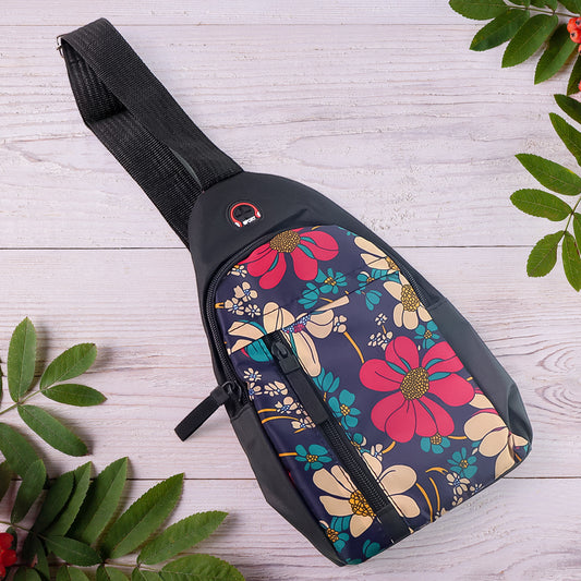 Waterproof Waist Bag Shoulder Bags Usb Charging Earphone Hook Sling Travel Bag (1 Pc)
