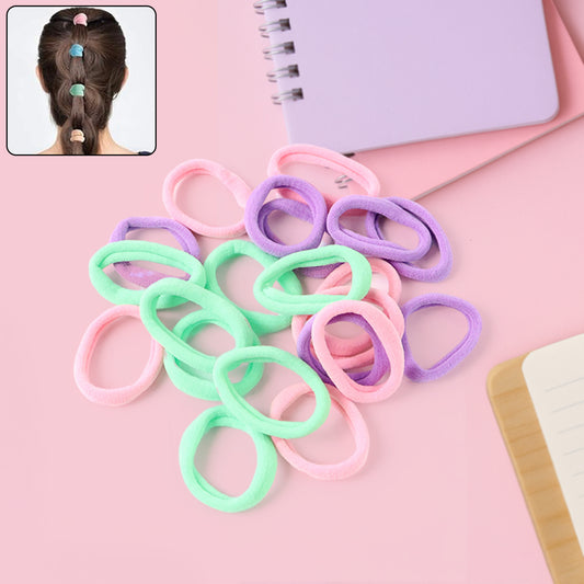 Soft Elastic Hair Bands Set For Girls (24 Pc)