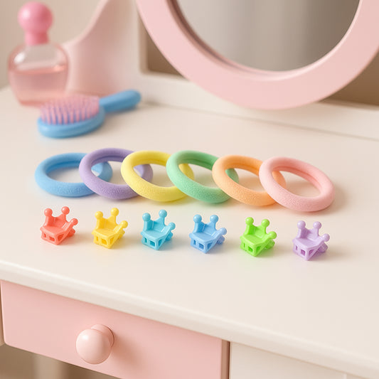 Hair Clip  Hairband Accessories Set For Girls (12 Pc)