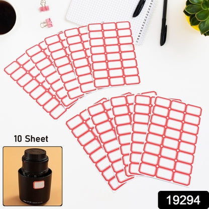 Multipurpose Blank Label Sticker Sheets Pack Of Sheets (10 Sheet Set)