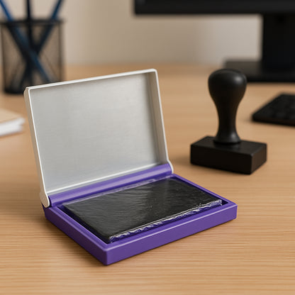 Yasu Plastic Stamp Pad Violet Ink Quick-dry Refillable Pad (1 Pc)