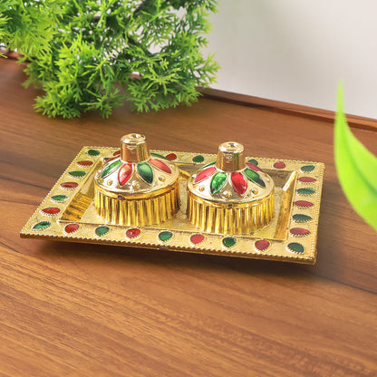 5996 Rakasha Bandhan Special Puja Thali Kumkum Thali Holder Pooja Return Gift Indian Housewarming Gifts Brotherbhaibhabhisisterfamily Rakhi For Rakshabandhan