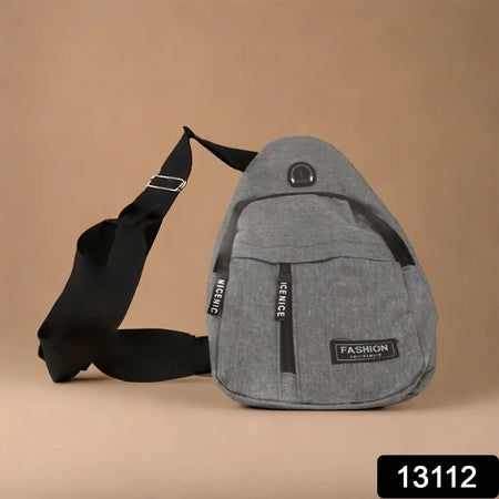 13112 Waterproof Anti Theft Cross-body Fanny Pack Waist Bag Shoulder Bags Chest Men Casual Fashion Usb Charging Earphone Hook Sling Travel Bag (1 Pc)