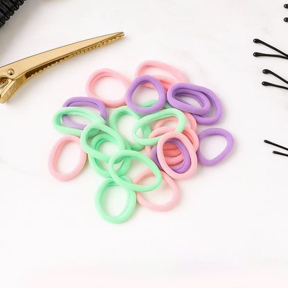 Soft Elastic Hair Bands Set For Girls (24 Pc)