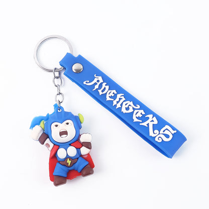 Cute Silicone 3d Key Chain With Metal Hook  Strap (Pack Of 1)