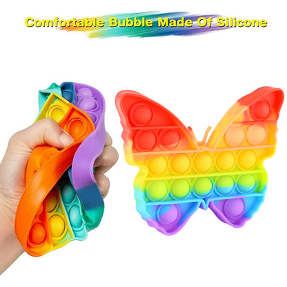 17638 Pop Fidget Toy Push Pop Bubble Fidget Sensory Toy For Kids And Adults Fidget Popper Stress Reliever Sensory Fidget Poppers (Butterfly  Car Shape  1 Pc)