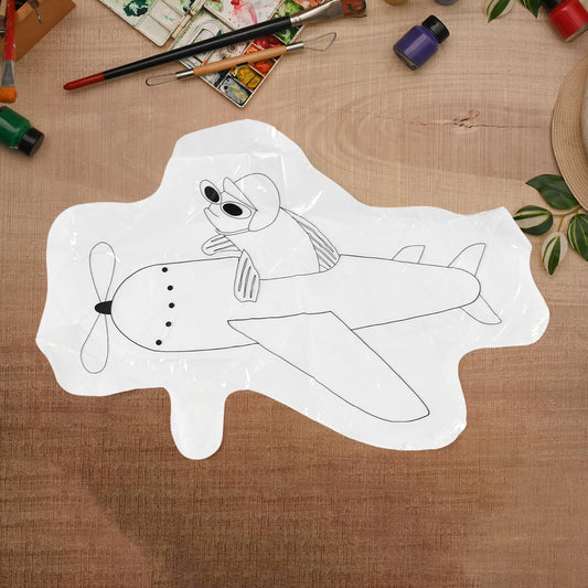 Multicolour Colour-your-own Inflatable Animals With 6pcs Colored Pen Markers (1 Set)