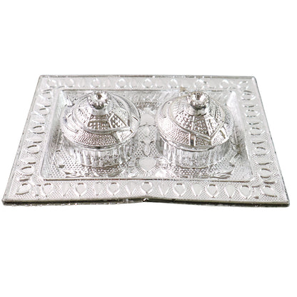 Tray Shape Special Puja Thali (1 Pc  Mix Design)