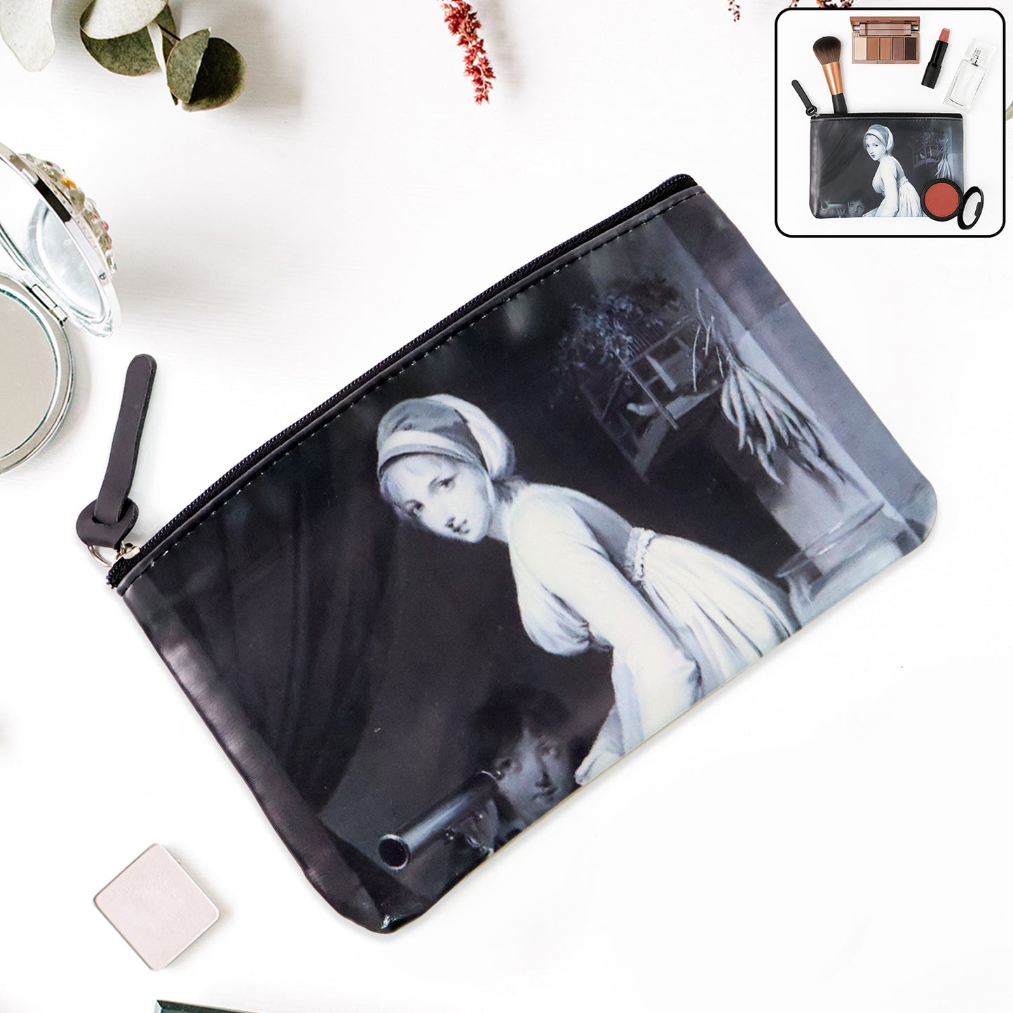 Stylish Multipurpose Makeup  Stationery Bag (19x12cm  1pc)