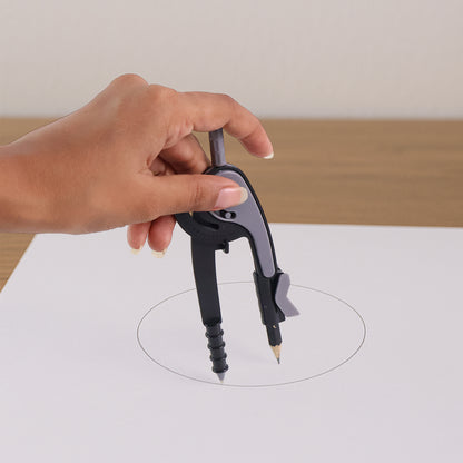 2-piece Geometry Protractor Set With Lock And Transparent Protractor