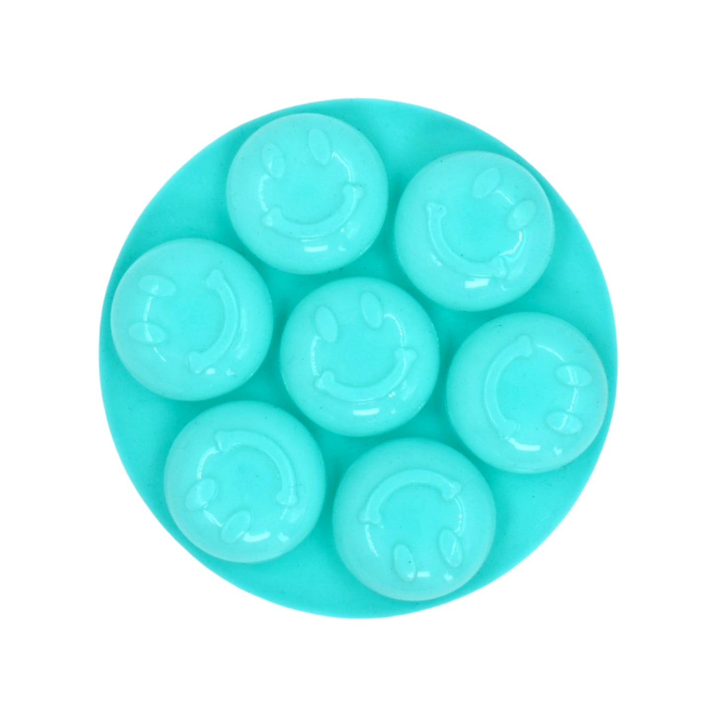 4881 7cavity Smiley Shape Chocolate Mold Tray Cake Baking Mold Flexible Silicone Chocolate Making Tool