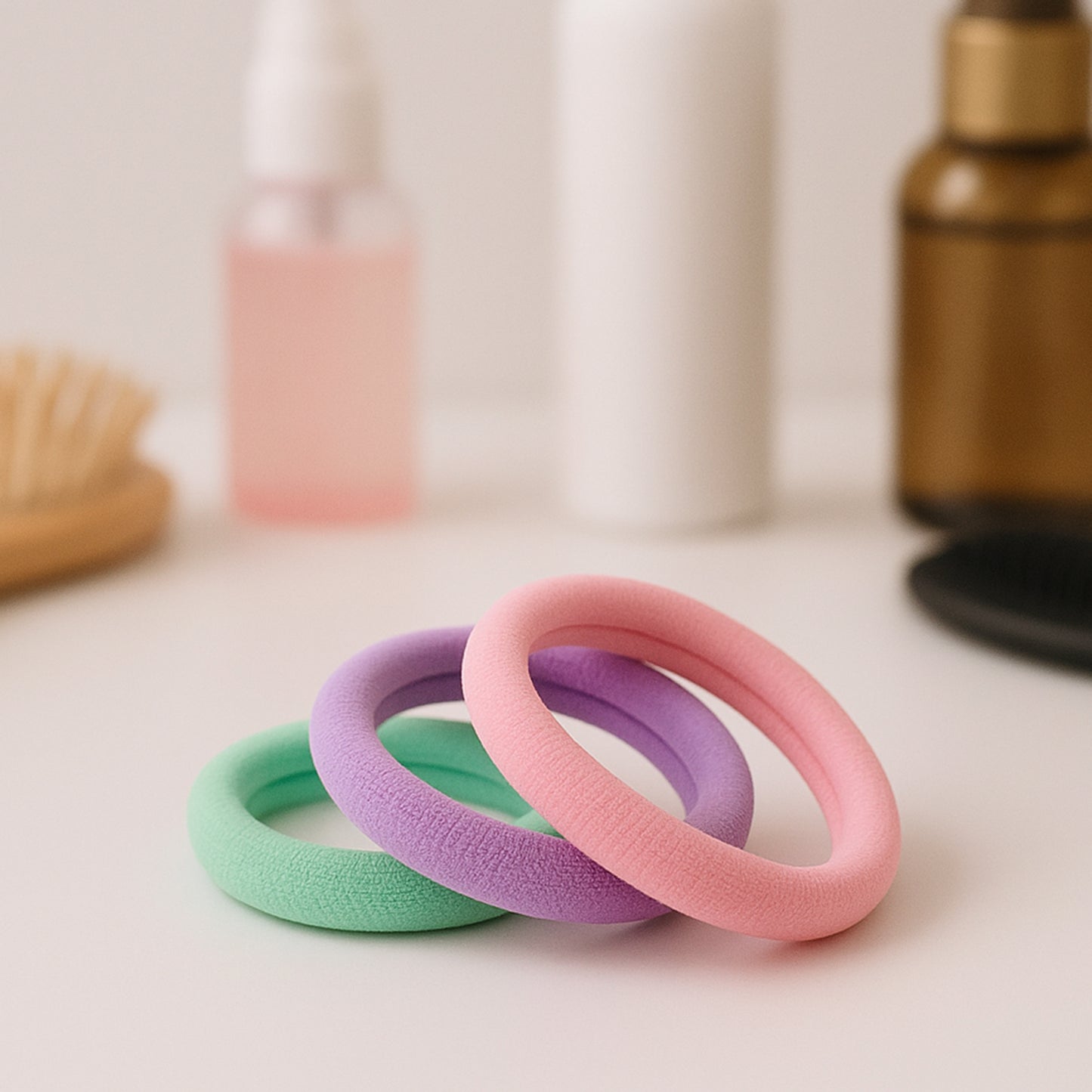 Soft Elastic Hair Bands Set For Girls (24 Pc)