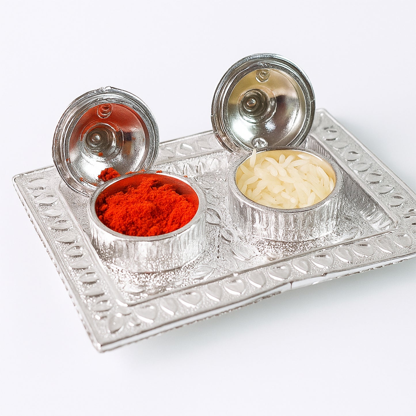 Tray Shape Special Puja Thali (1 Pc  Mix Design)