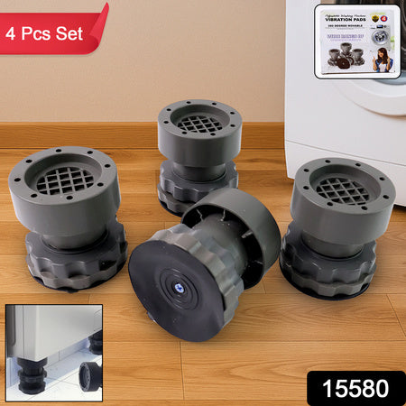 Adjustable Anti-vibration Pads For Washing Machine And Refrigerator Base (4 Pc)