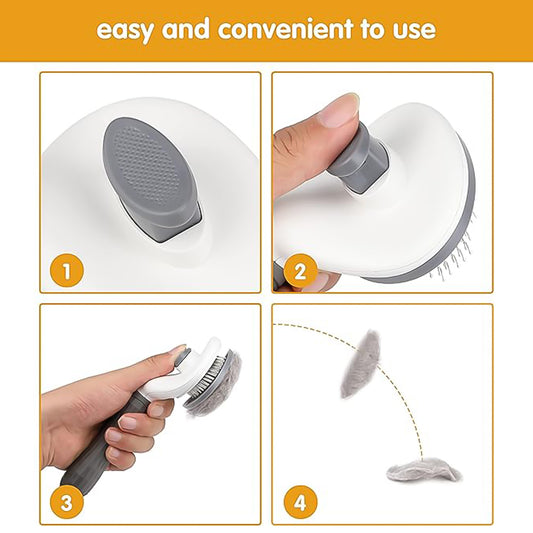 Self-cleaning Slicker Brush For Dogs  Cats (1 Pc)