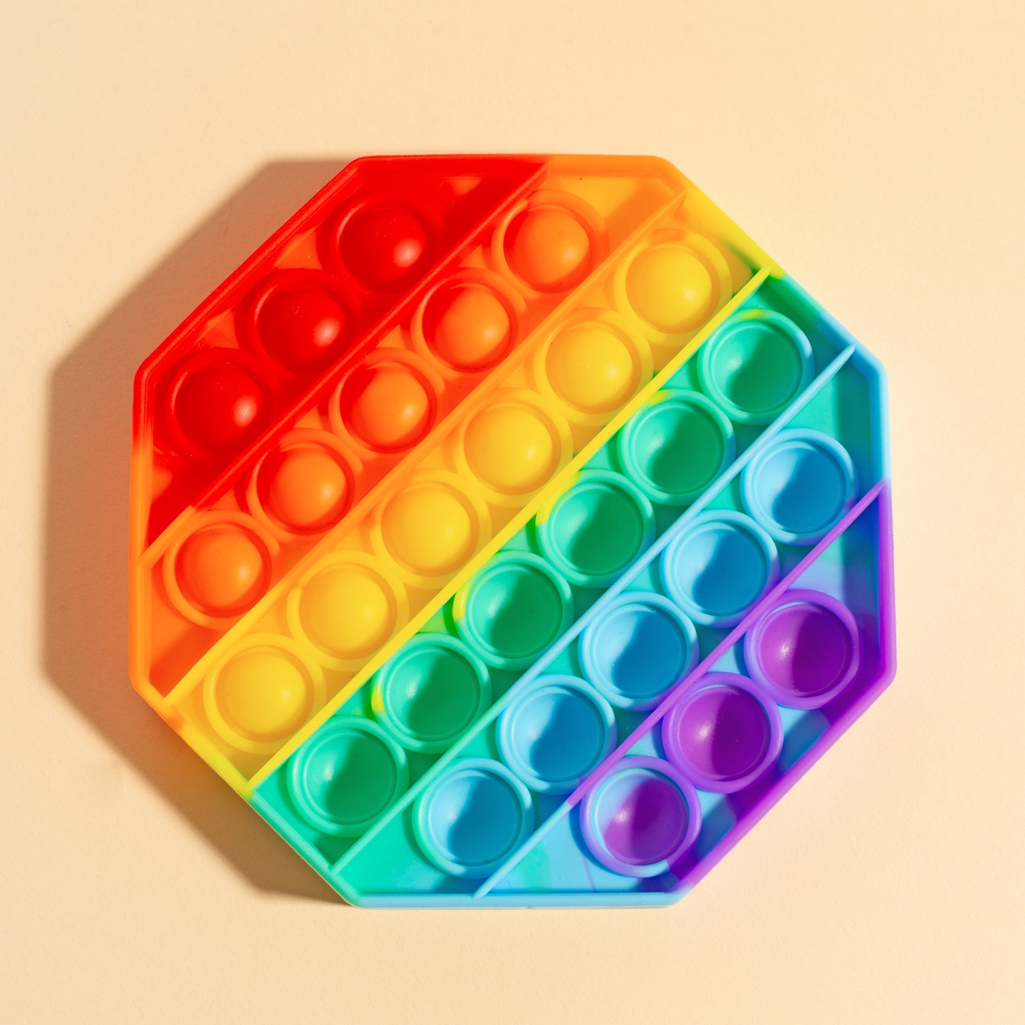4475 Octagon Shape Silicone Push Bubbles Toy For Autism Push Toy For Kids Fidget Popping Sounds Toy