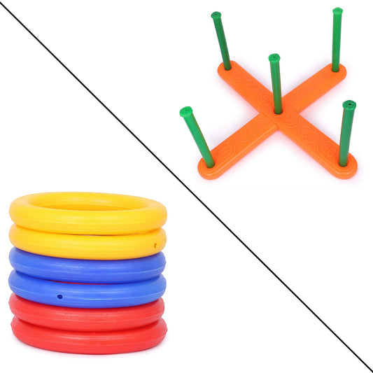 8078 13 Pc Ring Toss Game Widely Used By Childrens And Kids For Playing And Enjoying Purposes And All In All Kinds Of Household And Official Places Etc.