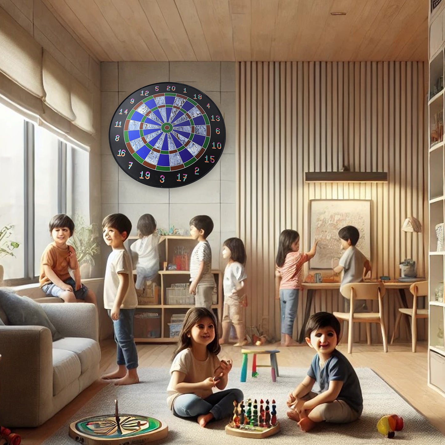 Magnetic Dart Board Game Set With 6 Safe Darts For Kids  Adults
