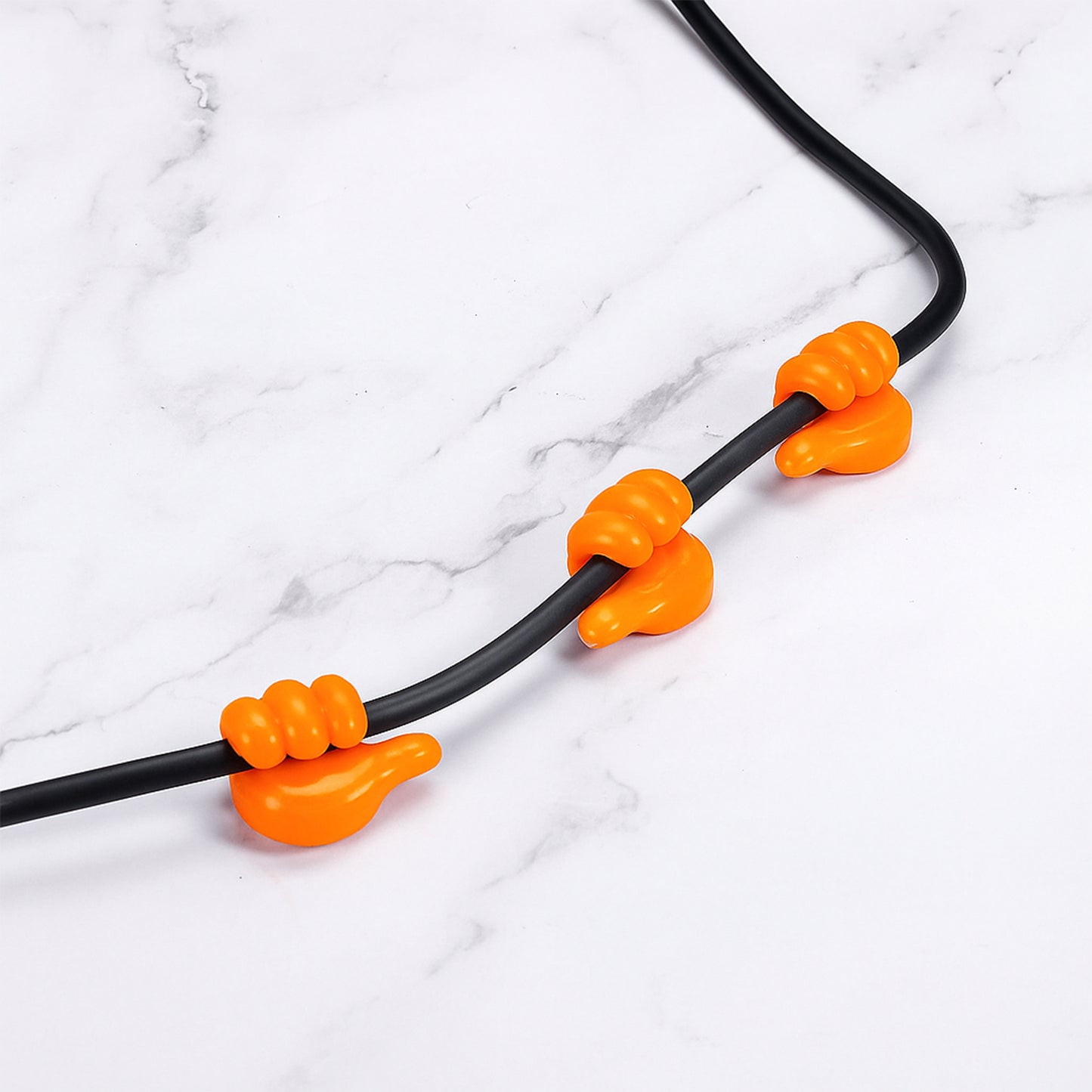 Orange Multifunctional Multi Functional Hand Shape Wall Clip Hanger Keys Cable Holder